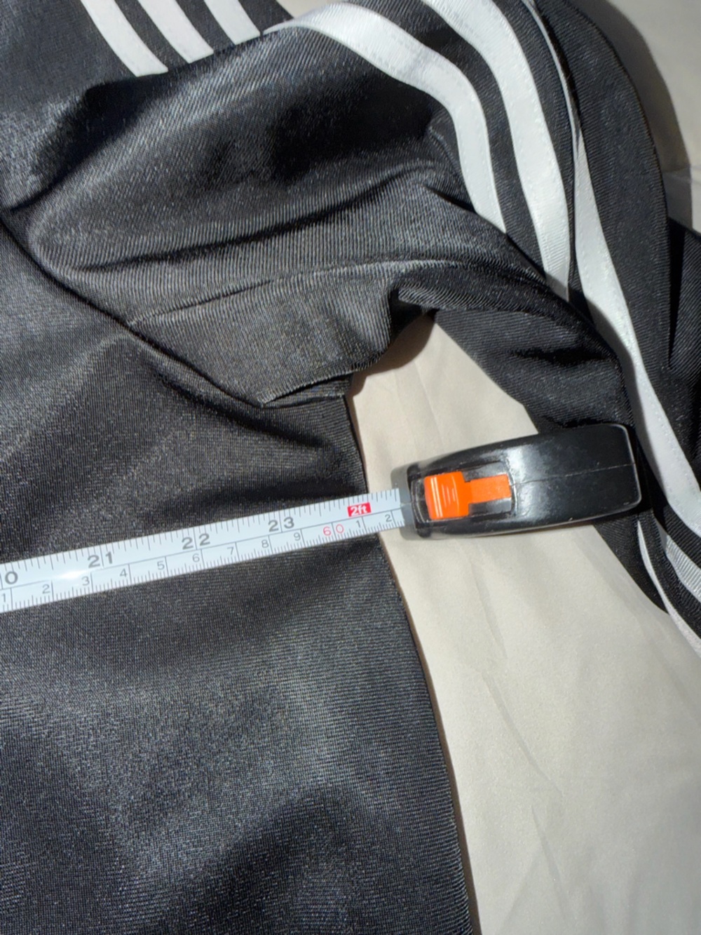 adidas Black Blazer Jacket with White Three-Stripes - Picture 8 of 8